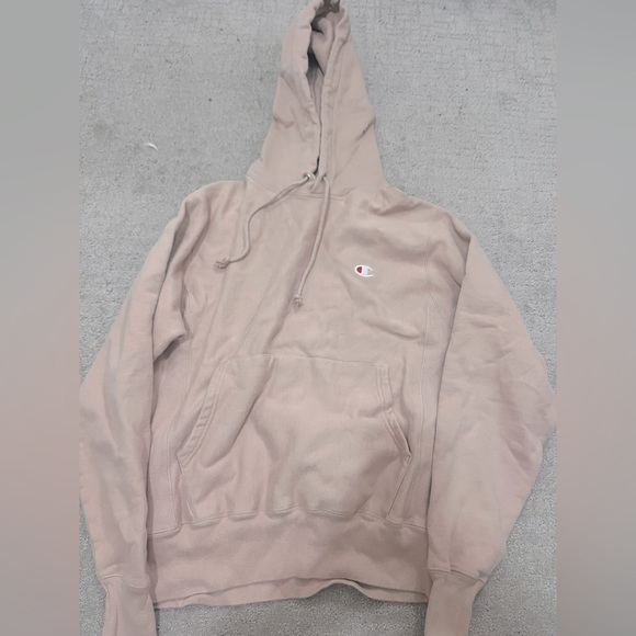 Oversized Champion Hoodie, light pick/tan color, size fits xs-med - Picture 1 of 3